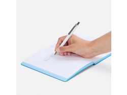 Ручка шариковая Lobby Soft Touch Chrome, белая