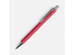 Ручка шариковая Lobby Soft Touch Chrome, красная