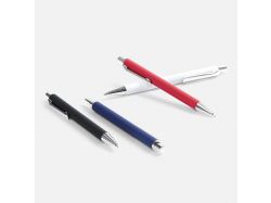 Ручка шариковая Lobby Soft Touch Chrome, красная