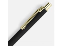 Ручка шариковая Lobby Soft Touch Gold, черная