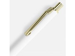 Ручка шариковая Lobby Soft Touch Gold, белая