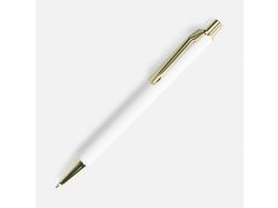 Ручка шариковая Lobby Soft Touch Gold, белая