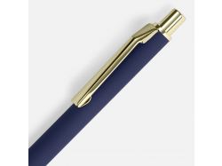 Ручка шариковая Lobby Soft Touch Gold, синяя