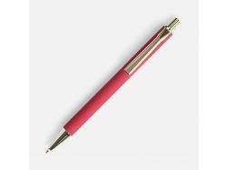 Ручка шариковая Lobby Soft Touch Gold, красная