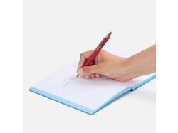 Ручка шариковая Lobby Soft Touch Gold, красная