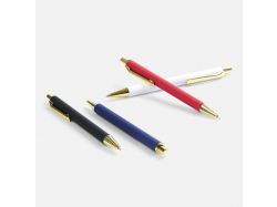 Ручка шариковая Lobby Soft Touch Gold, красная