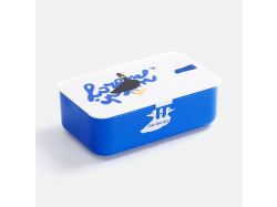 Ланчбокс Lunch Hour, белый с синим