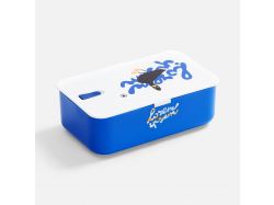 Ланчбокс Lunch Hour, белый с синим