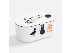 Ланчбокс Lunch Break, белый с черным