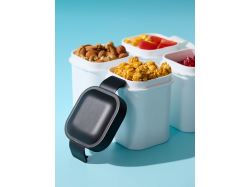 Ланчбокс для снеков Lunch Crunch, белый с черным