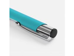 Ручка шариковая Keskus Soft Touch, бирюзовая