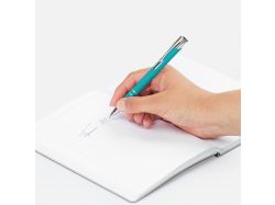 Ручка шариковая Keskus Soft Touch, бирюзовая