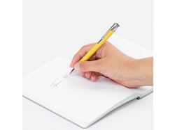 Ручка шариковая Keskus Soft Touch, желтая