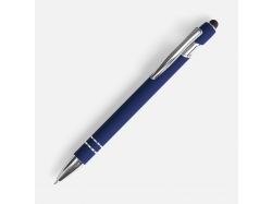 Ручка шариковая Pointer Soft Touch со стилусом, темно-синяя