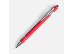 Ручка шариковая Pointer Soft Touch со стилусом, красная