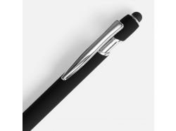 Ручка шариковая Pointer Soft Touch со стилусом, черная