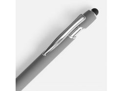 Ручка шариковая Pointer Soft Touch со стилусом, серая