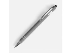 Ручка шариковая Pointer Soft Touch со стилусом, серая