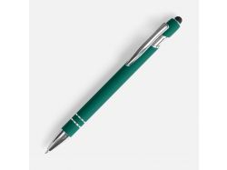 Ручка шариковая Pointer Soft Touch со стилусом, зеленая