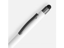 Ручка шариковая Atento Soft Touch со стилусом, белая