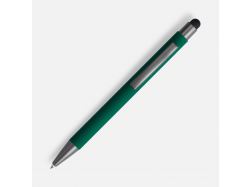 Ручка шариковая Atento Soft Touch со стилусом, зеленая