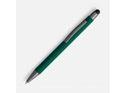 Ручка шариковая Atento Soft Touch со стилусом, зеленая