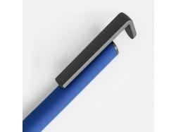 Ручка шариковая Standic с подставкой для телефона, синяя