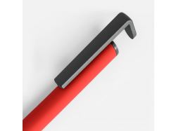 Ручка шариковая Standic с подставкой для телефона, красная