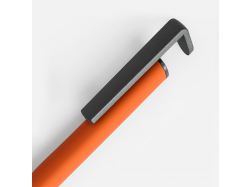 Ручка шариковая Standic с подставкой для телефона, оранжевая