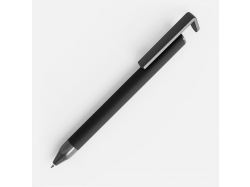 Ручка шариковая Standic с подставкой для телефона, черная