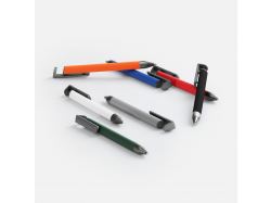 Ручка шариковая Standic с подставкой для телефона, черная