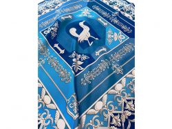 Платок "Птица дивная", синий