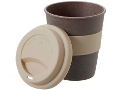 Стакан с силиконовой крышкой "Cafe", beige