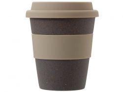 Стакан с силиконовой крышкой "Cafe", beige