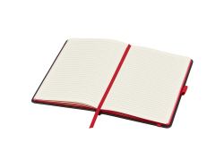 Блокнот "ColorNote Black", твердая обложка A5, 80 листов, черный с красным