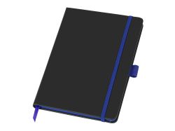 Блокнот "ColorNote Black", твердая обложка A5, 80 листов, черный с синим