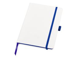 Блокнот "ColorNote White", твердая обложка A5, 80 листов, белый с синим