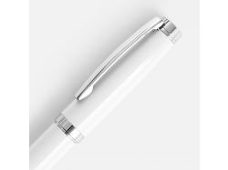 Ручка шариковая Letra Chrome, глянцевая, белая