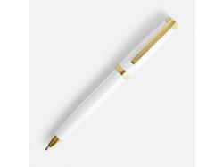 Ручка шариковая Letra Gold, глянцевая, белая