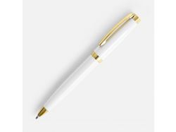 Ручка шариковая Letra Gold, глянцевая, белая