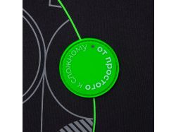 Футболка оверсайз с двойным рукавом Kosmos, черная