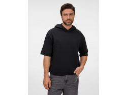 Футболка оверсайз унисекс с капюшоном Neofit, черная