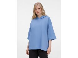 Футболка оверсайз унисекс с капюшоном Neofit, синяя