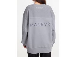 Свитшот оверсайз унисекс Vozduh, светло-серый