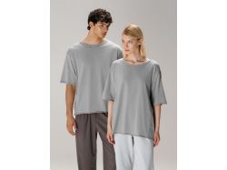 Футболка оверсайз унисекс Vozduh, светло-серая