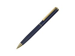 Шариковая металлическая ручка с золотистым слоем "Monarch Gold", темно-синяя