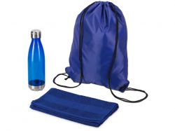 Спортивный набор с бутылкой и полотенцем «Beginner», синий