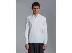 Рубашка поло мужская с длинным рукавом Terrazzo, белая