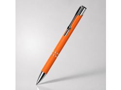 Ручка металлическая шариковая C1 софт-тач, оранжевый