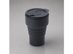 Силиконовый складной стакан "GoCup", темно-серый